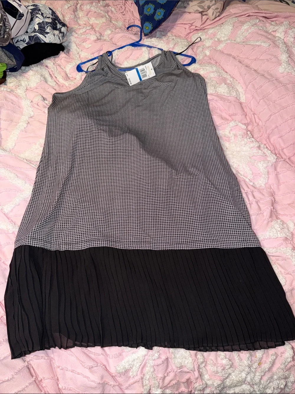 Michael Kors Black and White Midi Dress
